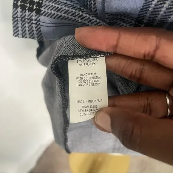 Popular Basic blue plaid 90s Y2K Clueless womens dress Size XL preppy academia - Picture 10 of 11